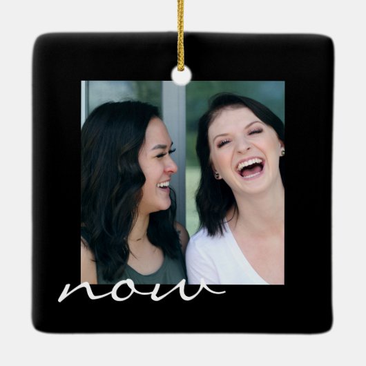 Ornement En Céramique Maintenant et puis mère ou père Keepsaké (Dos)