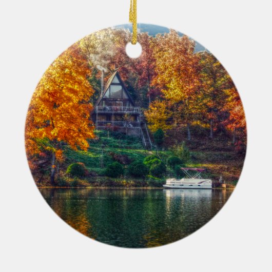 Ornement En Céramique Maison sur le lac (Dos)