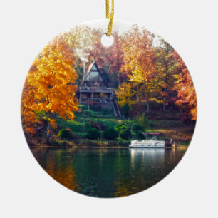 Ornement En Céramique Maison sur le lac
