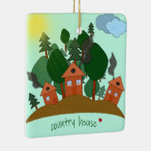 Ornement En Céramique Maisons de village au bord de la forêt. (Droite)