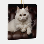 Ornement En Céramique Majestic white cat (Droite)