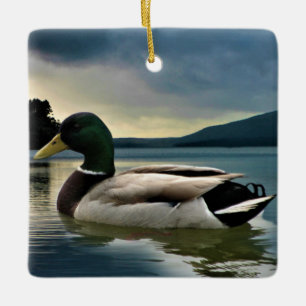 Ornement En Céramique Mallard Duck