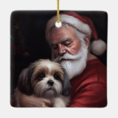 Ornement En Céramique Malti Tzu Avec Noël Festif Du Père Noël (Dos)