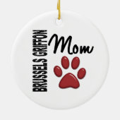 Ornement En Céramique Maman 2 de griffon de Bruxelles (Dos)