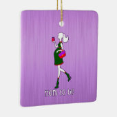 Ornement En Céramique Maman à être date nommée personnalisée par coutume (Droite)