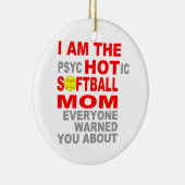 Ornement En Céramique Maman chaude du base-ball (Droite)