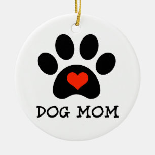 Ornement En Céramique Maman de chien de Pawprint
