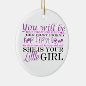 Ornement En Céramique Maman et fille : Amour (Droite)