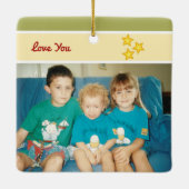 Ornement En Céramique Maman Noël papa Photo (Dos)