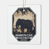 Ornement En Céramique Mammoth Cave National Park Wooly Mammoth Emblem (Gauche)