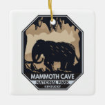 Ornement En Céramique Mammoth Cave National Park Wooly Mammoth Emblem<br><div class="desc">Design d'illustration vectorielle Mammoth Cave. Le parc est situé dans le centre-ouest du Kentucky,  et comprend des parties de la Grotte Mammoth,  le plus long système de grottes connu dans le monde.</div>