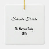 Ornement En Céramique Manat personnalisé à Noël (Dos)