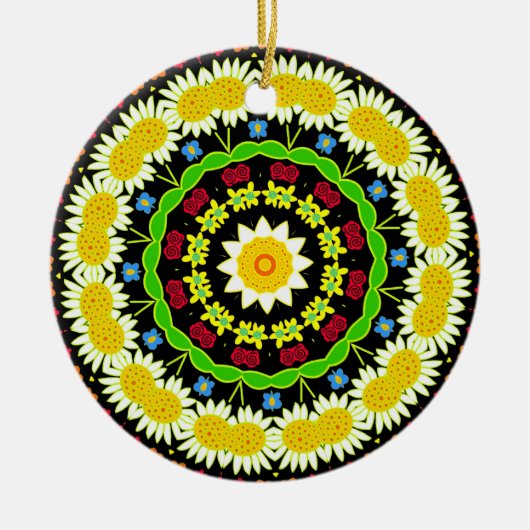 Ornement En Céramique Mandala (Devant)