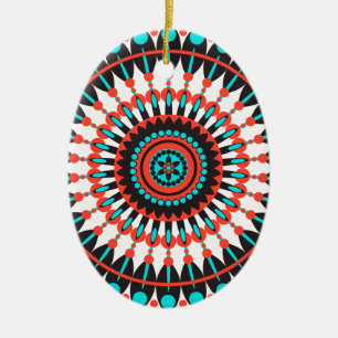 Ornement En Céramique Mandala amérindienne
