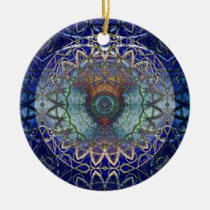 Ornement En Céramique Mandala de l'ornement de Web de Noedic