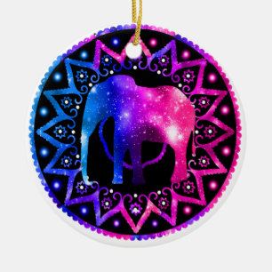 Ornement En Céramique Mandala d'éléphant