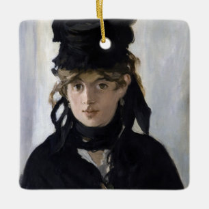 Ornement En Céramique Manet - Berthe Morisot avec un bouquet de violette