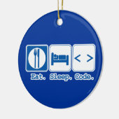 Ornement En Céramique manger dormir coder (html) (Gauche)
