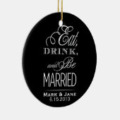 Ornement En Céramique Mangez et soyez mariés (Droite)