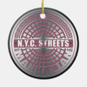 Ornement En Céramique Manhole Covers Manhattan (Dos)