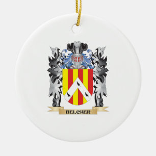 Ornement En Céramique Manteau de Belcher des bras - crête de famille