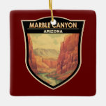 Ornement En Céramique Marble Canyon Arizona Travel Art Vintage<br><div class="desc">Marble Canyon dans un style vectoriel. Marble Canyon est la section du canyon du fleuve Colorado dans le nord de l'Arizona,  depuis Lee's Ferry jusqu'à la confluence avec la rivière Little Colorado,  qui marque le début du Grand Canyon.</div>