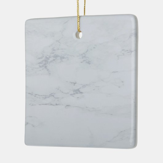 Ornement En Céramique marbre blanc gris Carré en céramique (Gauche)