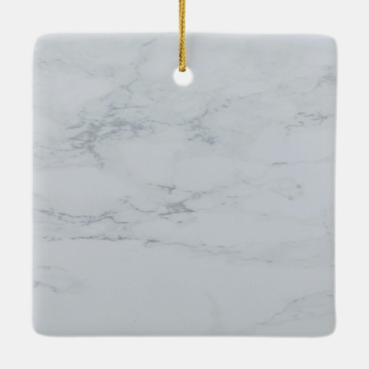 Ornement En Céramique marbre blanc gris Carré en céramique (Dos)