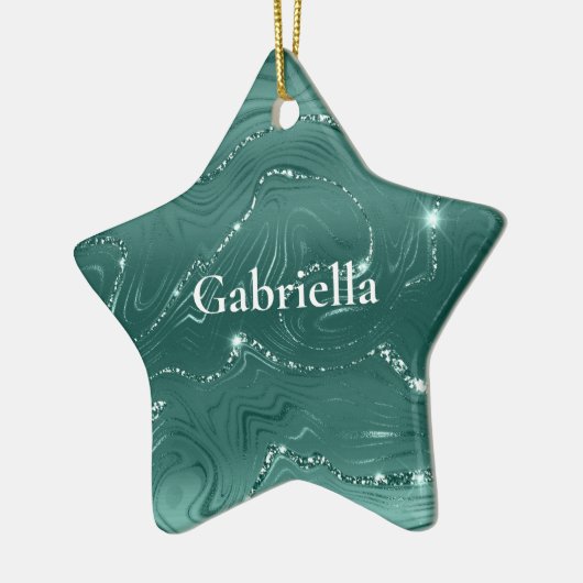 Ornement En Céramique Marbre vert émeraude (Gauche)