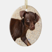 Ornement En Céramique Marche de chiot de chiwawa (Droite)