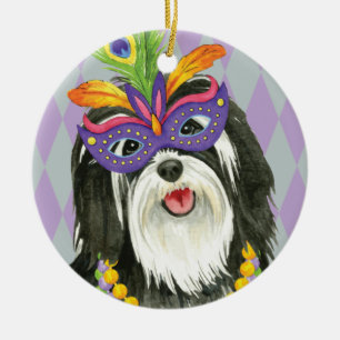 Ornement En Céramique Mardi gras Havanese