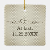 Ornement En Céramique Mariage de cerf et biche dans la forêt (Dos)