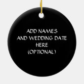 Ornement En Céramique Mariage de l'île de Sanibel (Dos)