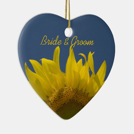 Ornement En Céramique Mariage émergent du tournesol (Droite)