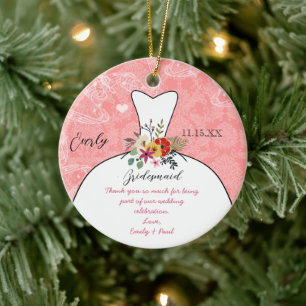 Ornement En Céramique Mariage Gown Bridesmaid Mariage - Vous choisissez 