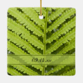 Ornement En Céramique Mariage Green Fern (Dos)