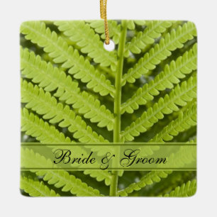 Ornement En Céramique Mariage Green Fern