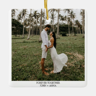 Ornement En Céramique Mariage minimaliste de machine à écrire