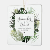 Ornement En Céramique Mariage Tropical Nouveau-marié Cadeau Keepsaké Orn (Gauche)