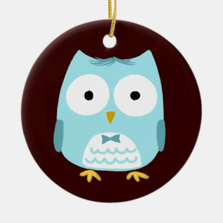 Ornement En Céramique Marié de hibou - cadeau de mariage d'amusement