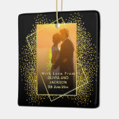 Ornement En Céramique Marié & Merry Gold Parties scintillant Trier Noël (Gauche)