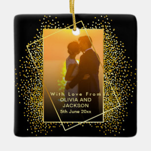 Ornement En Céramique Marié & Merry Gold Parties scintillant Trier Noël