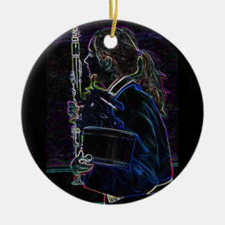 Ornement En Céramique Marquage de l'ornement du cercle Clarinetist