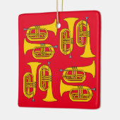 Ornement En Céramique Marquage Sac fourre-tout Baritone Crosshatch (Gauche)