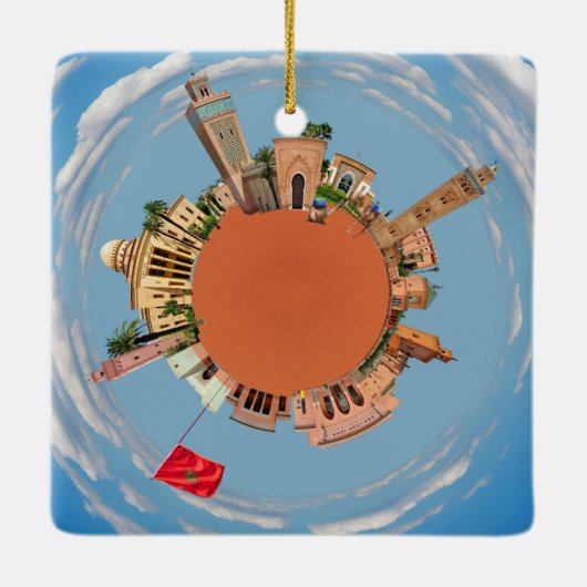 Ornement En Céramique Marrakech peu de LAN de tourisme de voyage du (Dos)