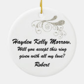 Ornement En Céramique Marry Me - SRF (Dos)