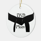 Ornement En Céramique Martial Arts Black Belt TKD Maman (Gauche)