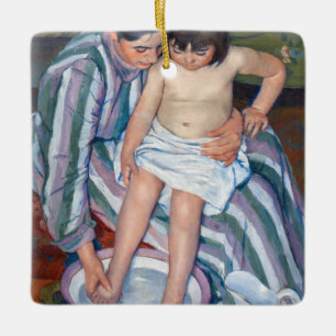 Ornement En Céramique Mary Cassatt - Le bain de l'enfant / Le bain