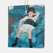 Ornement En Céramique Mary Cassatt - Petite fille dans un fauteuil bleu (Gauche)