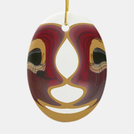 Ornement En Céramique Masai Tribal Whirt Art Imprimer (Devant)